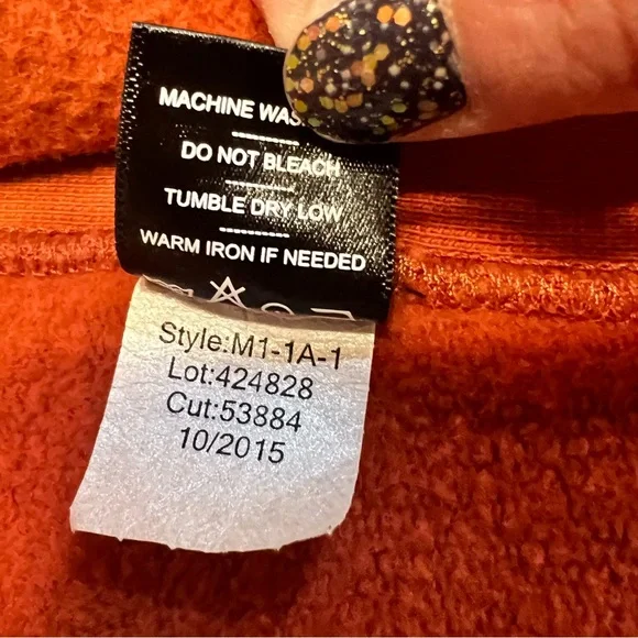 American Giant Classic Mens M Orange full Zip-Up heavy cotton Hoodie sweatshirt - Picture 11 of 14